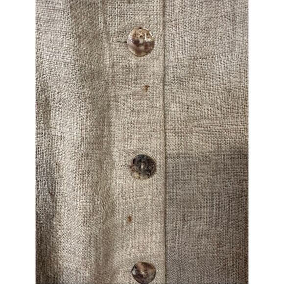 French Connection Linen Maxi Dress Beige Size AU 12 - Picture 3 of 8